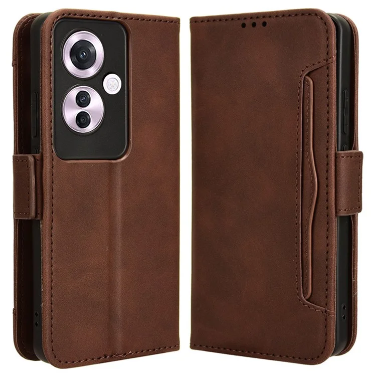 For Oppo Reno11 F 5G / F25 Pro 5G Leather Case Multiple Card Slots Wallet Phone Cover - Pink-Cellmalls