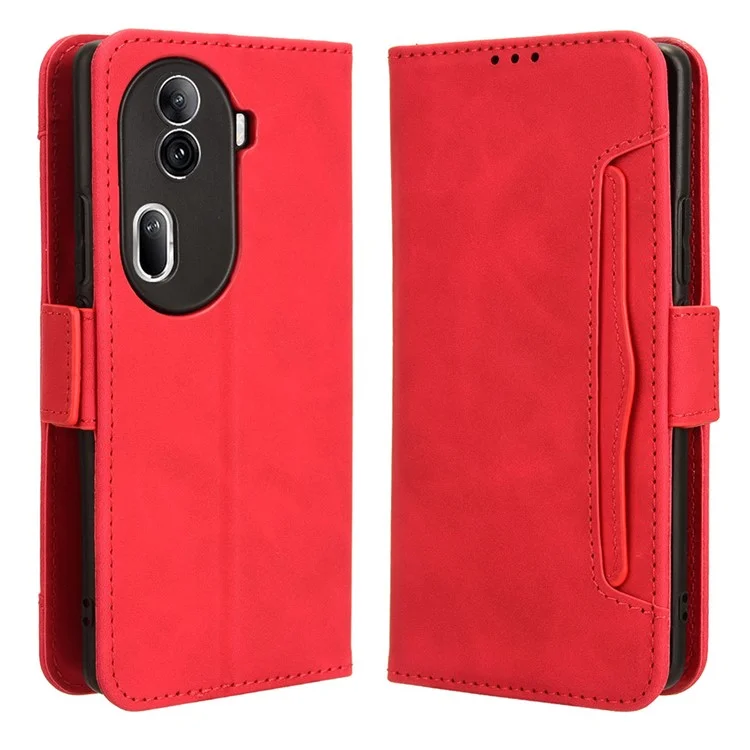 For Oppo Reno11 Pro 5G (Global) / Reno11 (China) 5G Shockproof Case Multiple Card Slots Leather Phone Cover - Black-Cellmalls