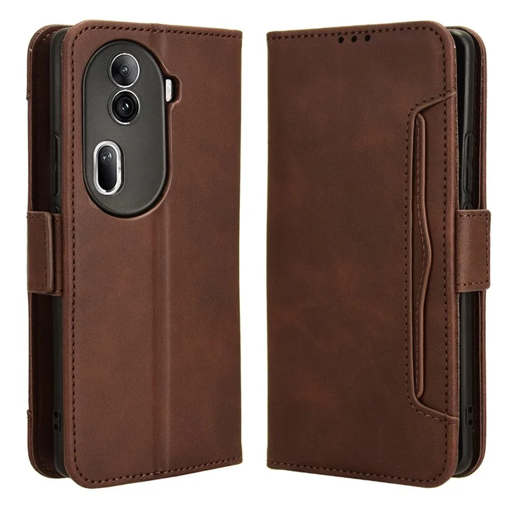 For Oppo Reno11 Pro 5G (Global) / Reno11 (China) 5G Shockproof Case Multiple Card Slots Leather Phone Cover - Black-Cellmalls