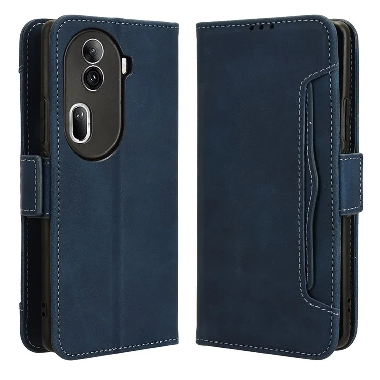 For Oppo Reno11 Pro 5G (Global) / Reno11 (China) 5G Shockproof Case Multiple Card Slots Leather Phone Cover - Black-Cellmalls