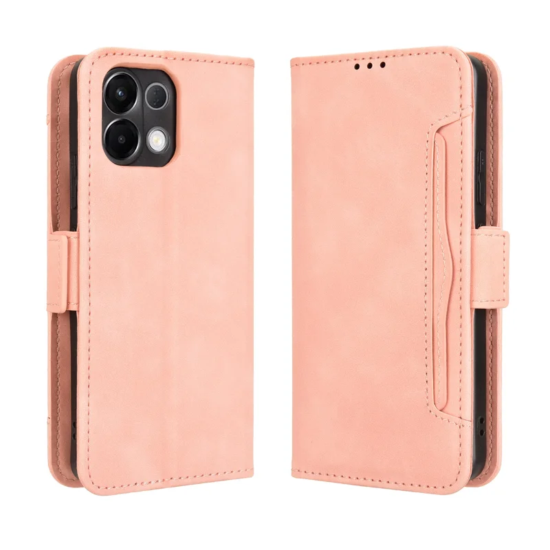For Oppo K13 5G Leather Case Phone Wallet Cover with Multiple Card Slots - Black-Cellmalls