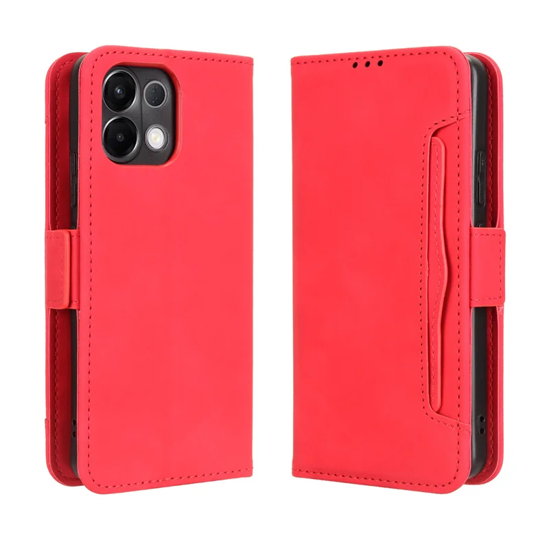 For Oppo K13 5G Leather Case Phone Wallet Cover with Multiple Card Slots - Black-Cellmalls