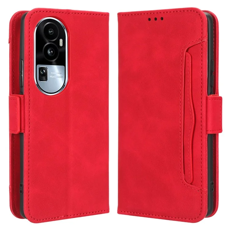 For Oppo Reno10 Pro+ 5G Anti-scratch PU Leather Wallet Multiple Card Slots Flip Case Stand Phone Cover - Black-Cellmalls