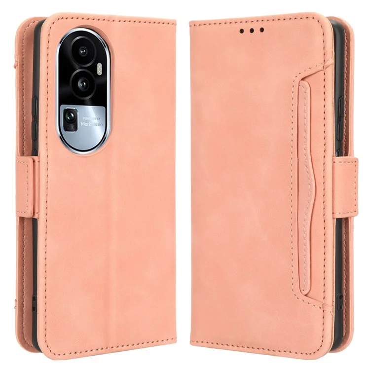 For Oppo Reno10 Pro+ 5G Anti-scratch PU Leather Wallet Multiple Card Slots Flip Case Stand Phone Cover - Black-Cellmalls