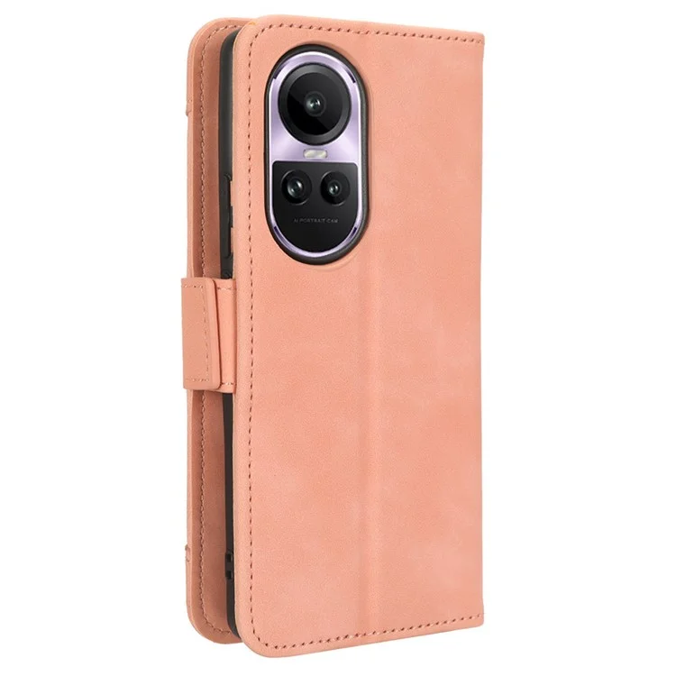 For Oppo Reno10 Pro 5G CPH2525 (Global) / Reno10 5G CPH2531 (Global) Multiple Card Slots Leather Phone Case Wallet Stand Cover - Pink-Cellmalls