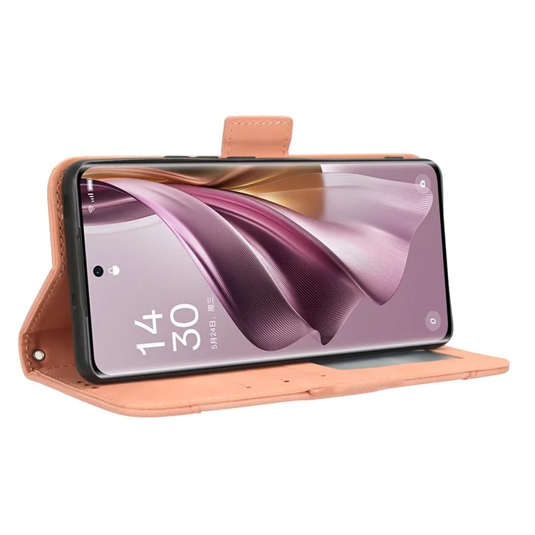 For Oppo Reno10 Pro 5G CPH2525 (Global) / Reno10 5G CPH2531 (Global) Multiple Card Slots Leather Phone Case Wallet Stand Cover - Pink-Cellmalls
