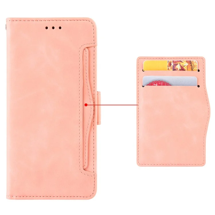For Oppo Reno10 Pro 5G CPH2525 (Global) / Reno10 5G CPH2531 (Global) Multiple Card Slots Leather Phone Case Wallet Stand Cover - Pink-Cellmalls