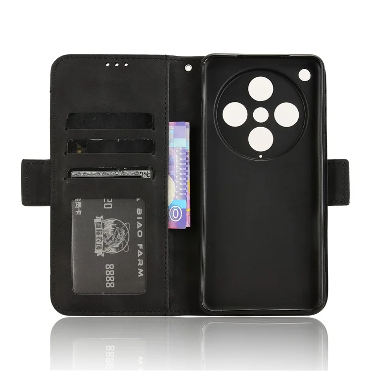 For Oppo Find X8 Pro 5G Leather Case Phone Wallet Cover with Multiple Card Slots - Black-Cellmalls