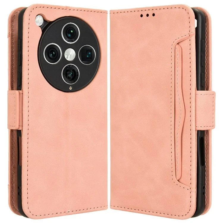 For Oppo Find X8 Pro 5G Leather Case Phone Wallet Cover with Multiple Card Slots - Black-Cellmalls