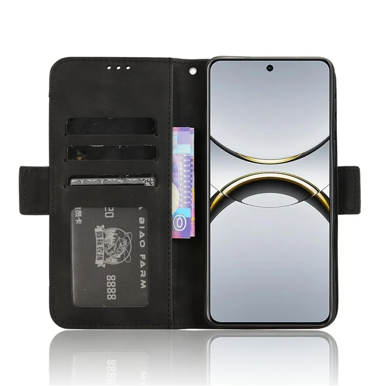 For Oppo Find X8 Pro 5G Leather Case Phone Wallet Cover with Multiple Card Slots - Black-Cellmalls