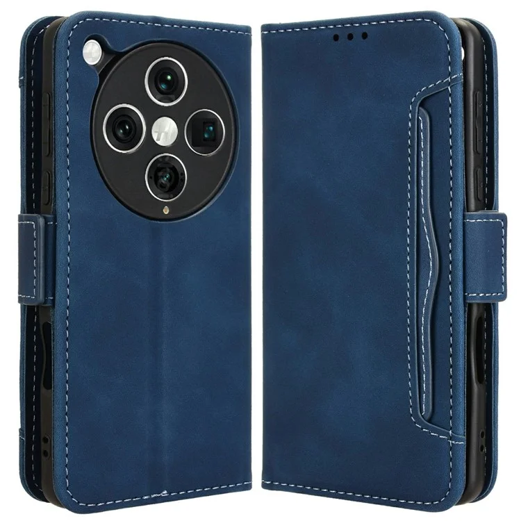 For Oppo Find X8 Pro 5G Leather Case Phone Wallet Cover with Multiple Card Slots - Black-Cellmalls