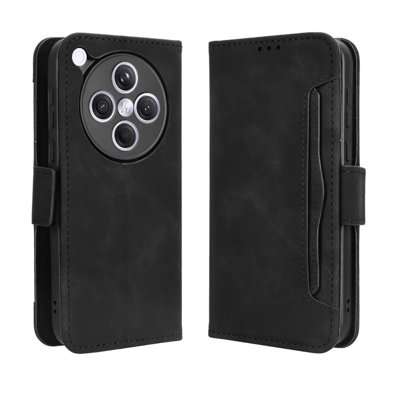 For Oppo Find X8s+ 5G Leather Case Phone Wallet Cover with Multiple Card Slots - Black-Cellmalls