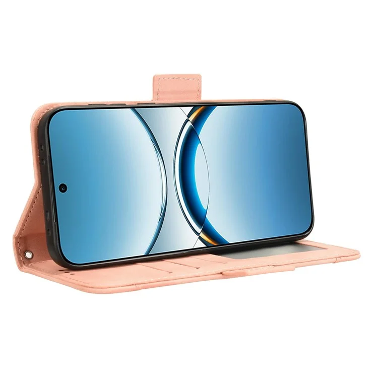 For Oppo Find X8 5G Leather Case Phone Wallet Cover with Multiple Card Slots - Pink-Cellmalls