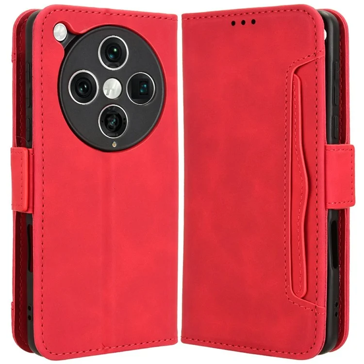 For Oppo Find X8 Pro 5G Leather Case Phone Wallet Cover with Multiple Card Slots - Black-Cellmalls