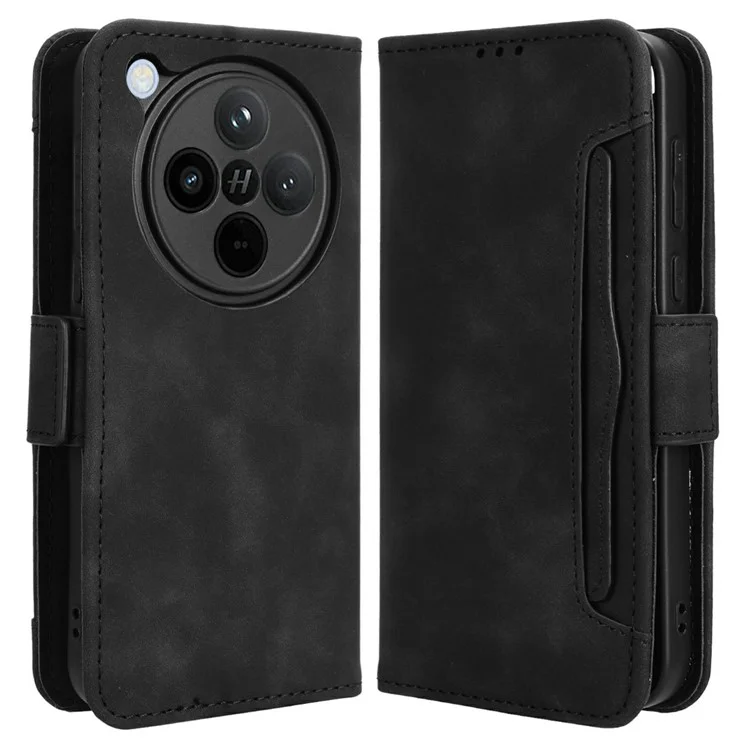 For Oppo Find X8 5G Leather Case Phone Wallet Cover with Multiple Card Slots - Pink-Cellmalls