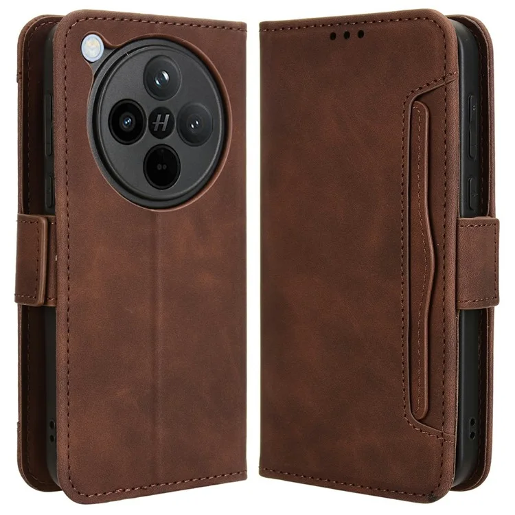 For Oppo Find X8 5G Leather Case Phone Wallet Cover with Multiple Card Slots - Pink-Cellmalls