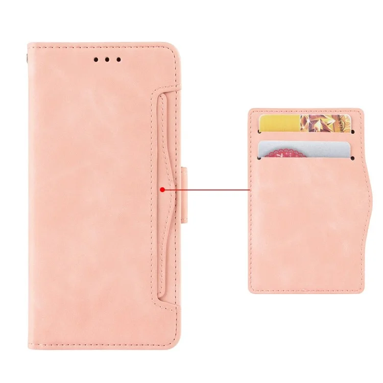 For Oppo Find X8 5G Leather Case Phone Wallet Cover with Multiple Card Slots - Pink-Cellmalls