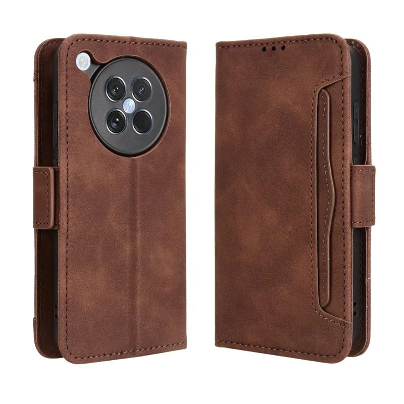 For Oppo Find X8s 5G Leather Case Phone Wallet Cover with Multiple Card Slots - Black-Cellmalls