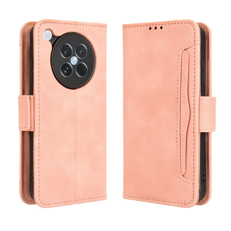For Oppo Find X8s 5G Leather Case Phone Wallet Cover with Multiple Card Slots - Black-Cellmalls