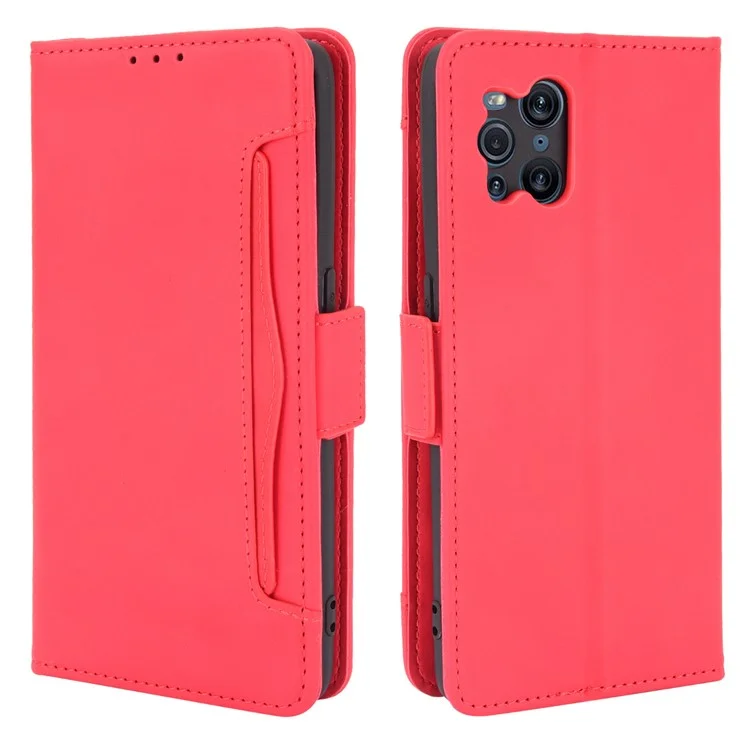 Leather Wallet Protective Case with Multiple Card Slots for Oppo Find X3 Pro / Oppo Find X3 - Brown-Cellmalls