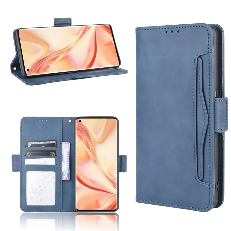 Wallet Stand Flip Leather Phone Cover for Oppo Find X2 Pro - Black-Cellmalls
