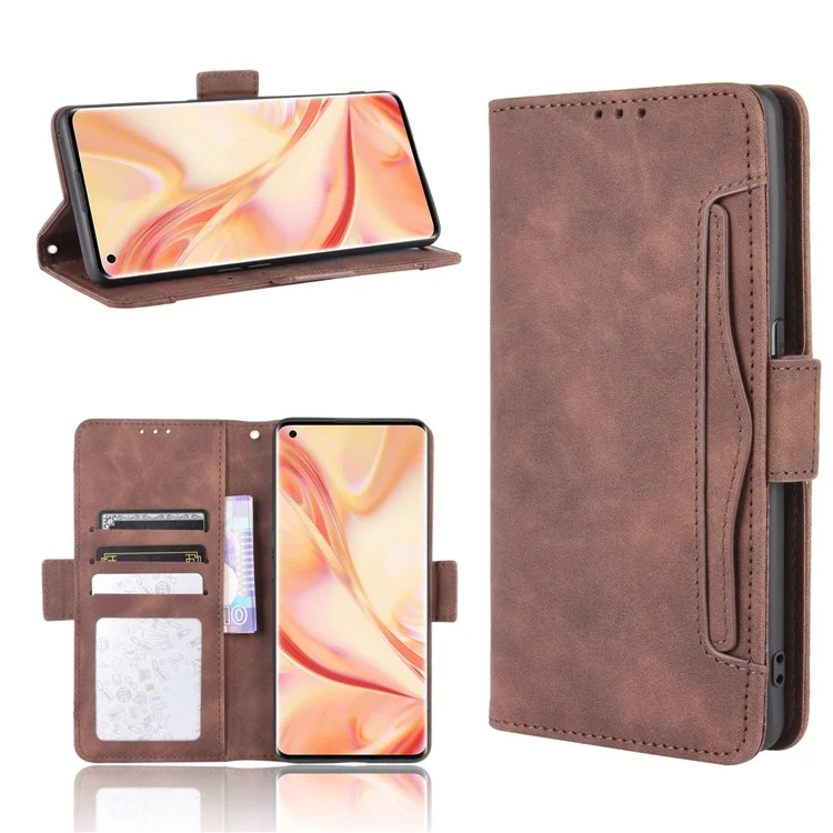Wallet Stand Flip Leather Phone Cover for Oppo Find X2 Pro - Black-Cellmalls