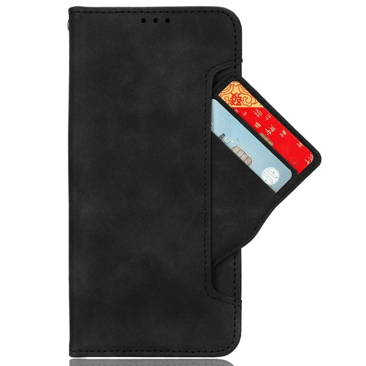 For Oppo Find N3 5G / OnePlus Open PU Leather Protective Case Card Holder Stand Flip Cover - Black-Cellmalls