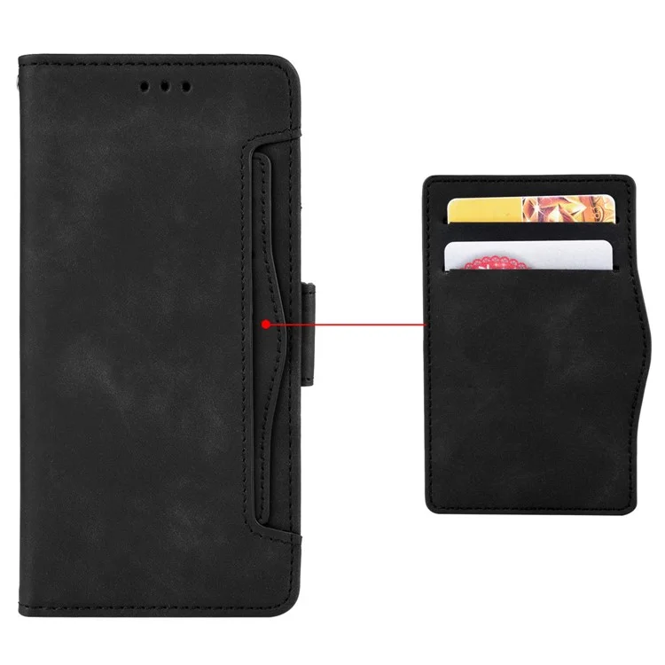For Oppo Find N3 5G / OnePlus Open PU Leather Protective Case Card Holder Stand Flip Cover - Black-Cellmalls