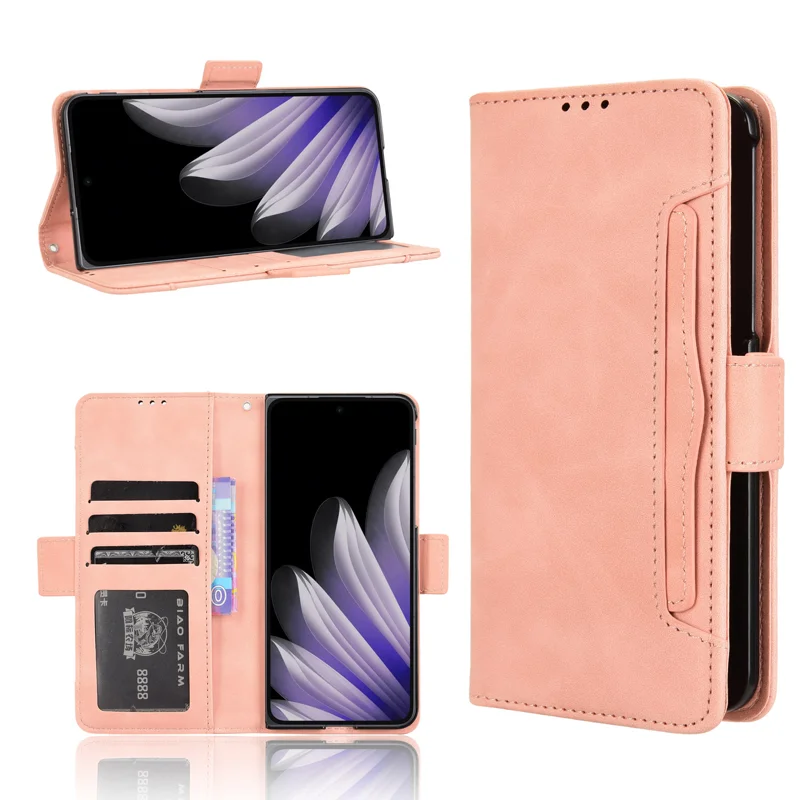 For Oppo Find N5 5G Leather Case Phone Wallet Cover with Multiple Card Slots - Black-Cellmalls