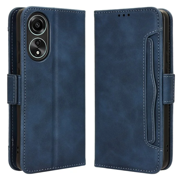 For Oppo A78 4G Cell Phone Cover Wallet Stand Case Multiple Card Holder PU Leather Shell - Pink-Cellmalls