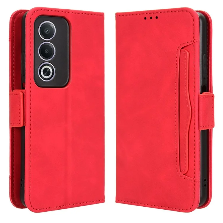 For Oppo A80 5G / A3 Pro (Global) 5G / K12x 5G (India) / A3x 5G (China) Case Multiple Card Slots Leather Stand Phone Cover - Brown-Cellmalls