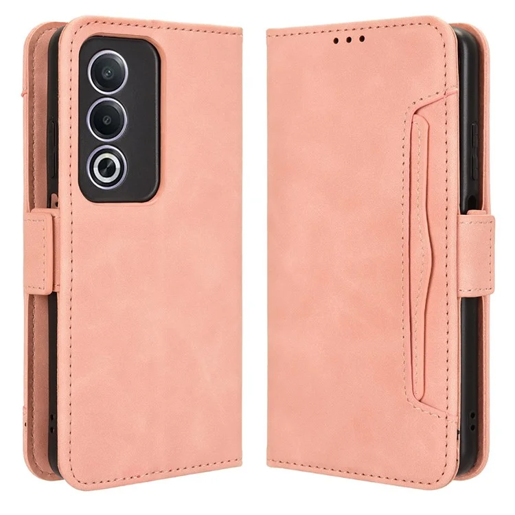 For Oppo A80 5G / A3 Pro (Global) 5G / K12x 5G (India) / A3x 5G (China) Case Multiple Card Slots Leather Stand Phone Cover - Brown-Cellmalls