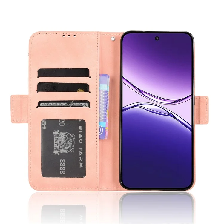 For Oppo F29 5G  /  A5 5G Case Wallet Leather Phone Cover with Multiple Card Slots - Pink-Cellmalls