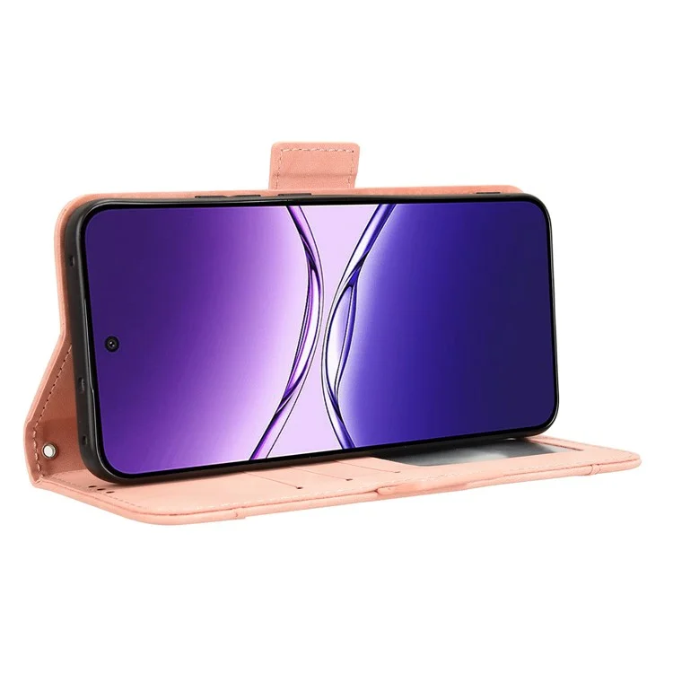 For Oppo F29 5G  /  A5 5G Case Wallet Leather Phone Cover with Multiple Card Slots - Pink-Cellmalls