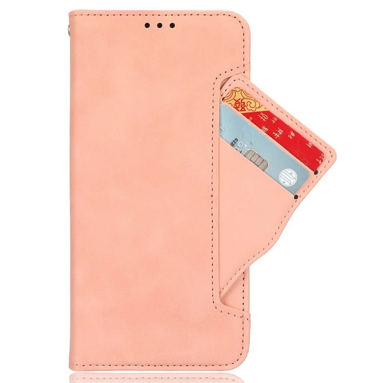 For Oppo Reno12 F 5G / Oppo F27 5G Case Multiple Card Slots Leather Stand Phone Cover - Pink-Cellmalls