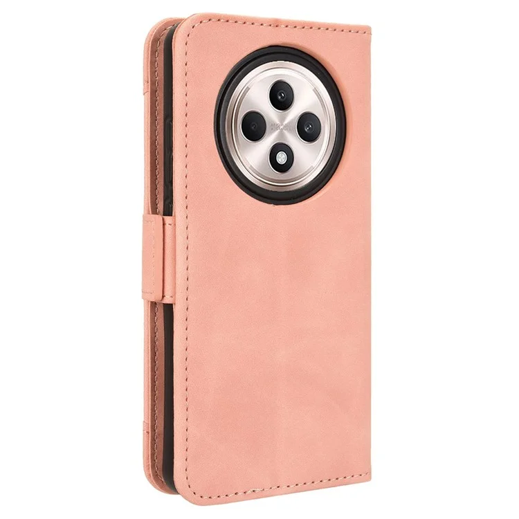 For Oppo Reno12 F 5G / Oppo F27 5G Case Multiple Card Slots Leather Stand Phone Cover - Pink-Cellmalls