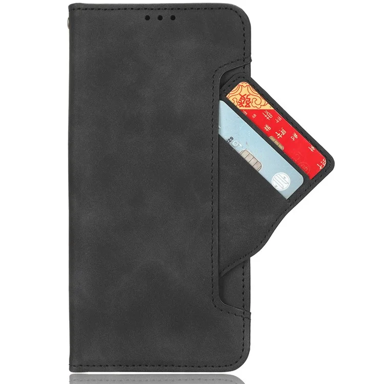For Oppo A60 4G Case with Multiple Card Slots PU Leather Flip Stand Cell Phone Cover - Black-Cellmalls