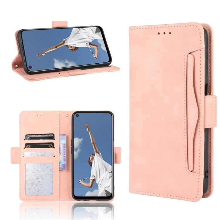 Wallet Stand Flip Leather Protective Case for OPPO A52/A72/A92 - Black-Cellmalls
