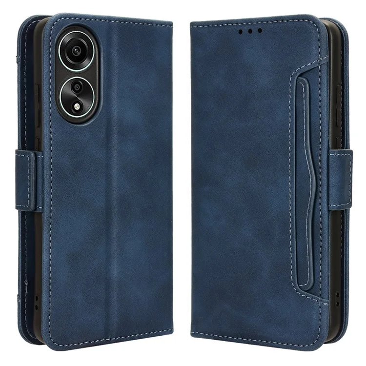 For Oppo A58 4G Wallet PU Leather Phone Case Phone Stand Cover with Multiple Card Slots - Pink-Cellmalls