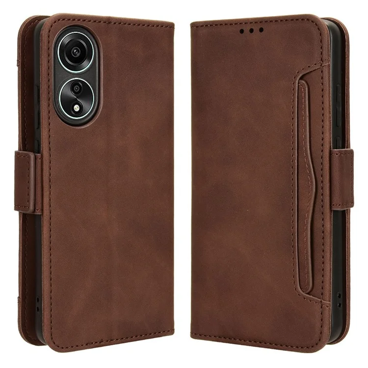 For Oppo A58 4G Wallet PU Leather Phone Case Phone Stand Cover with Multiple Card Slots - Pink-Cellmalls