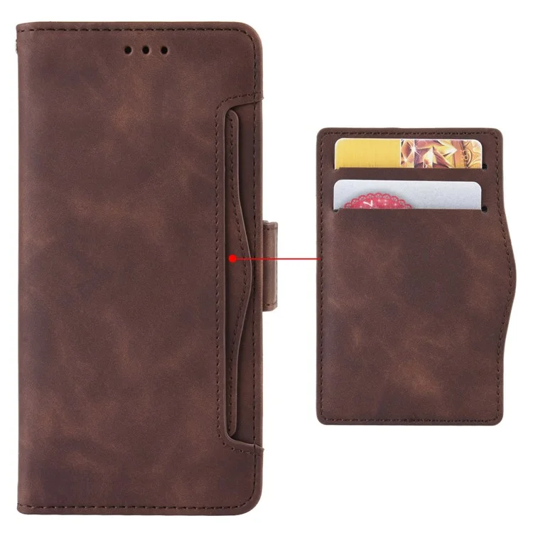For Oppo A38 4G / A18 4G Case Stand Shell PU Leather Wallet Phone Cover - Brown-Cellmalls