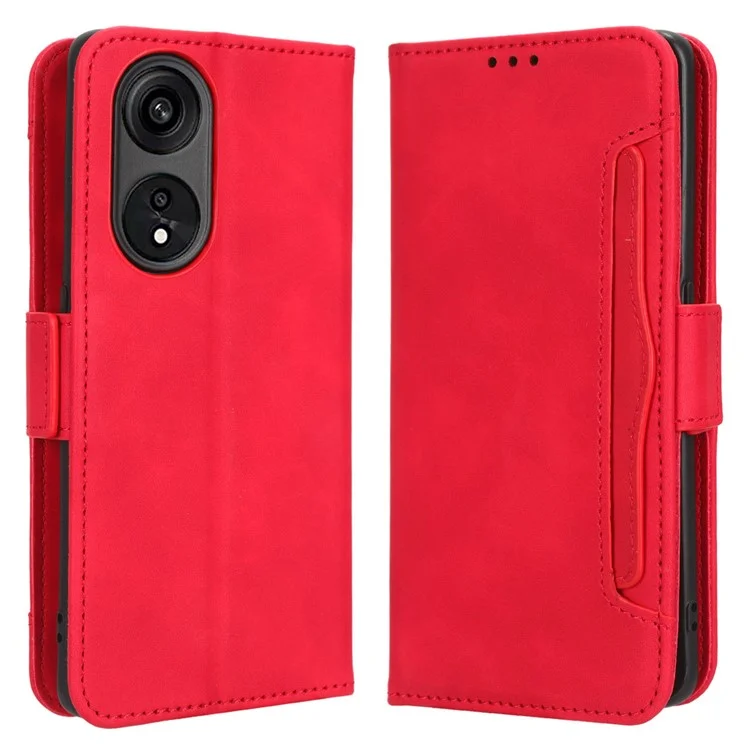 For Oppo A1 Pro 5G / Reno8 T 5G PU Leather Phone Case Multiple Card Slots Magnetic Shockproof Flip Phone Cover Wallet Stand - Black-Cellmalls