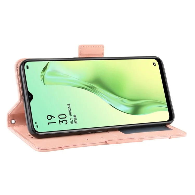 Wallet Stand Flip Leather Phone Shell for Oppo A8/A31 (2020) - Rose Gold-Cellmalls