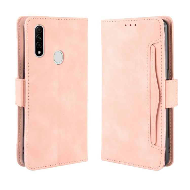 Wallet Stand Flip Leather Phone Shell for Oppo A8/A31 (2020) - Rose Gold-Cellmalls