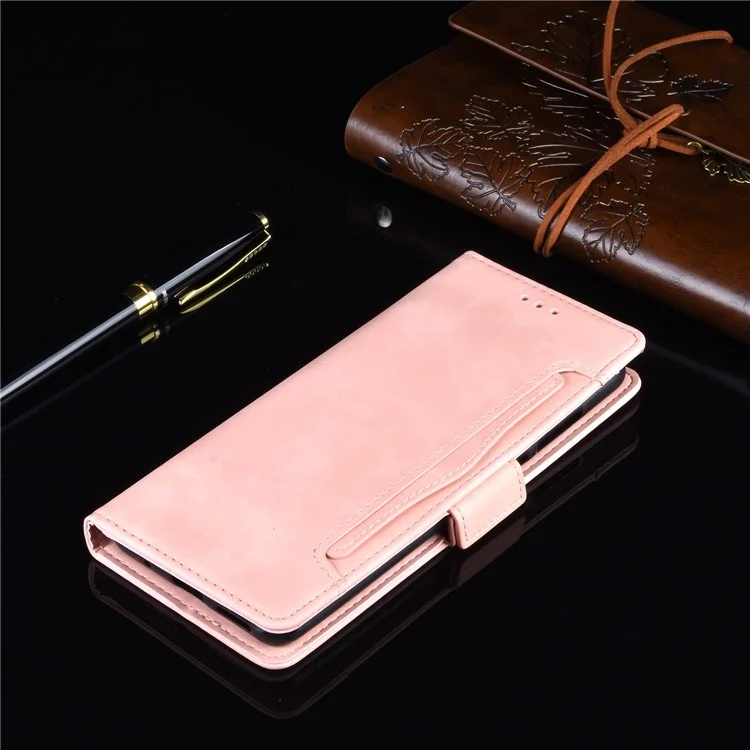 Wallet Stand Flip Leather Phone Shell for Oppo A8/A31 (2020) - Rose Gold-Cellmalls