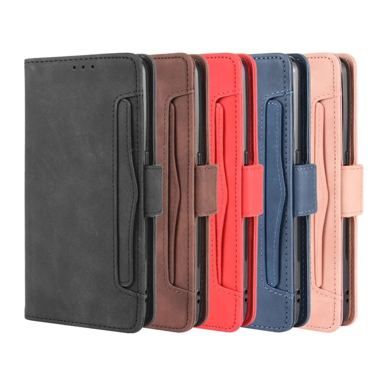 Wallet Leather Phone Case with Multiple Card Slots for Oppo Find X2 Lite/Reno3 5G - Black-Cellmalls