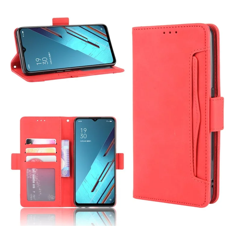 Wallet Leather Phone Case with Multiple Card Slots for Oppo Find X2 Lite/Reno3 5G - Black-Cellmalls