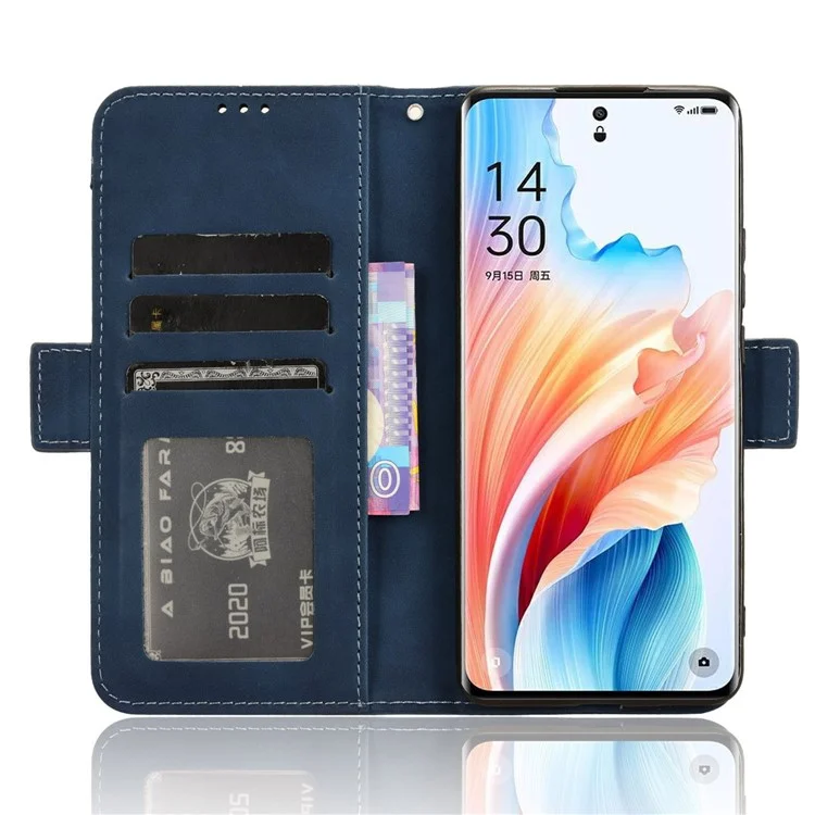 For Oppo A2 Pro 5G Phone Case Wallet PU Leather Phone Cover - Blue-Cellmalls