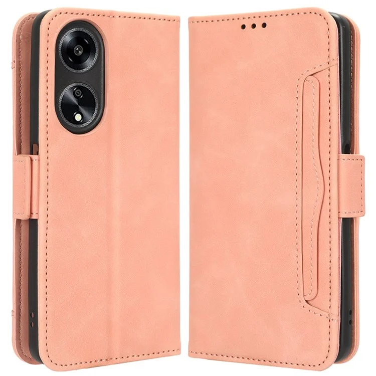 For Oppo A1 5G / A98 5G / F23 5G Phone Cover PU Leather Wallet Phone Stand Case with Multiple Card Slots - Brown-Cellmalls