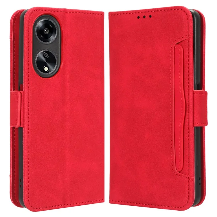 For Oppo A1 5G / A98 5G / F23 5G Phone Cover PU Leather Wallet Phone Stand Case with Multiple Card Slots - Brown-Cellmalls